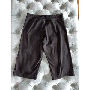 prAna Leggings Pants Cropped Wide Leg Women Small Black Yoga Athleisure Logo